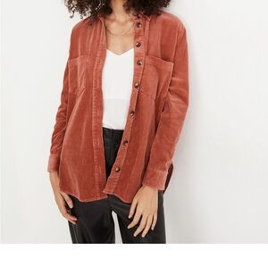 Madewell Corduroy Sunday Shirt in Dusty Rose